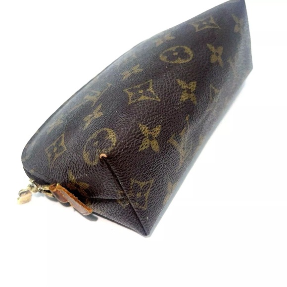 Louis Vuitton Cosmetic Bag Brown Canvas Monogram Cosmetique Pouch M47515 LV - Picture 10 of 16